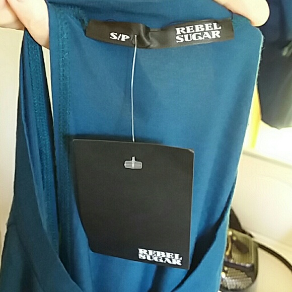 Rebel Sugar t-shirt short sleeve blue  dress - Picture 5 of 6